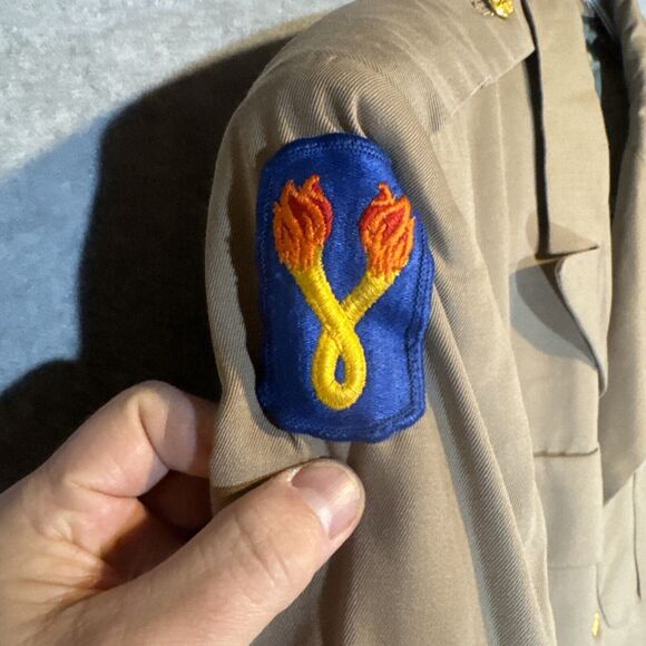 Vintage US Army Dress Coat Medium Vietnam Era Military Uniform Schwobilt Green - Picture 2 of 11